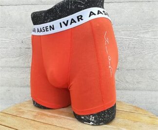Ivar Aasen-boksar i bambusviskose herre oransje