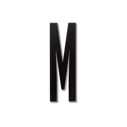 Design Letters bokstav – M svart