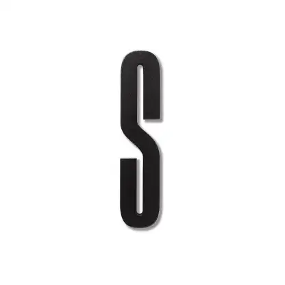 Design Letters bokstav – S svart