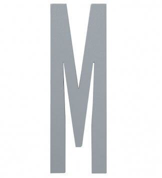 Design Letters bokstav – M grå