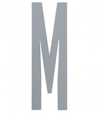 Design Letters bokstav – M grå