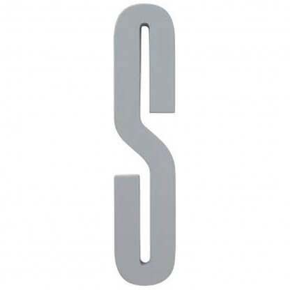 Design Letters bokstav – S grå