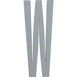 Design Letters bokstav – W grå