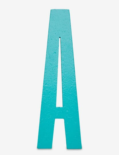 Design Letters bokstav – A turkis