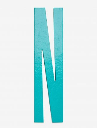Design Letters bokstav – N turkis