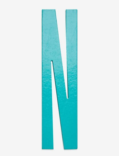Design Letters bokstav – N turkis