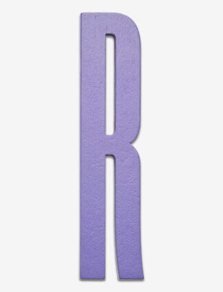 Design Letters bokstav – R lilla