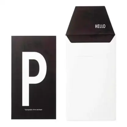 Design letters kort P
