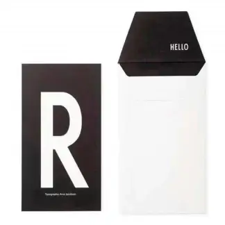 Design letters kort R