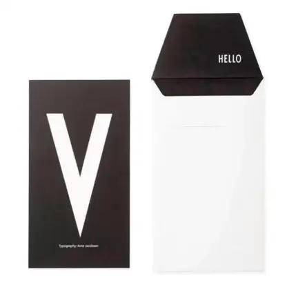 Design letters kort V