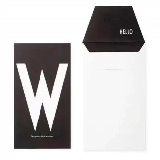 Design letters kort W