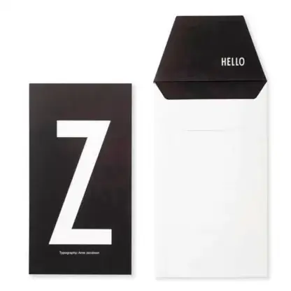 Design letters kort Z