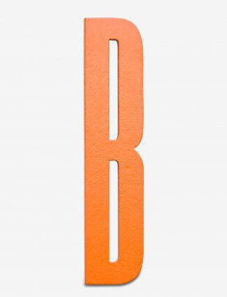 Designbokstav B oransje