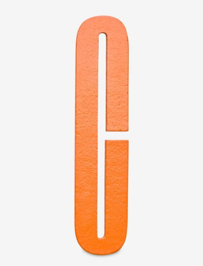 Designbokstav C oransje