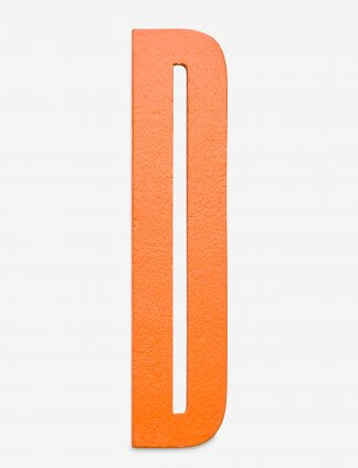Designbokstav D oransje