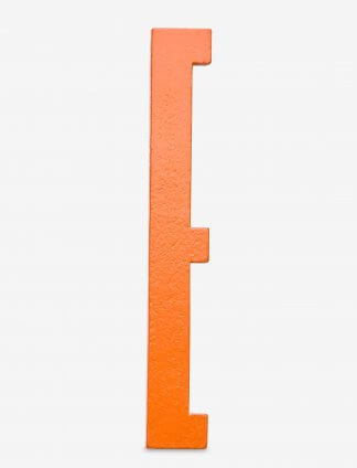 Designbokstav E oransje