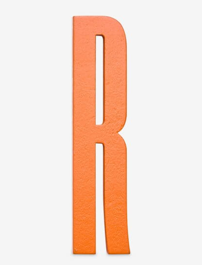 Design Letters bokstav – R oransje