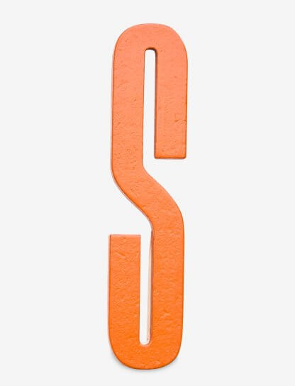 Design Letters bokstav – S oransje