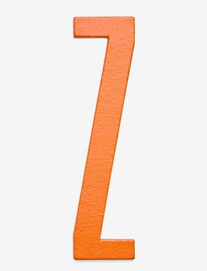 Design Letters bokstav – Z oransje